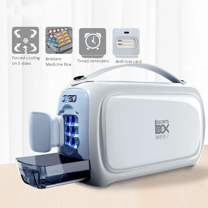 Insulin Cooler Portable Medicine Rechargeable Battery Carry-on Home Car Mini Drug Fridge Diabetes Insuin Bag Reffer Medical Case