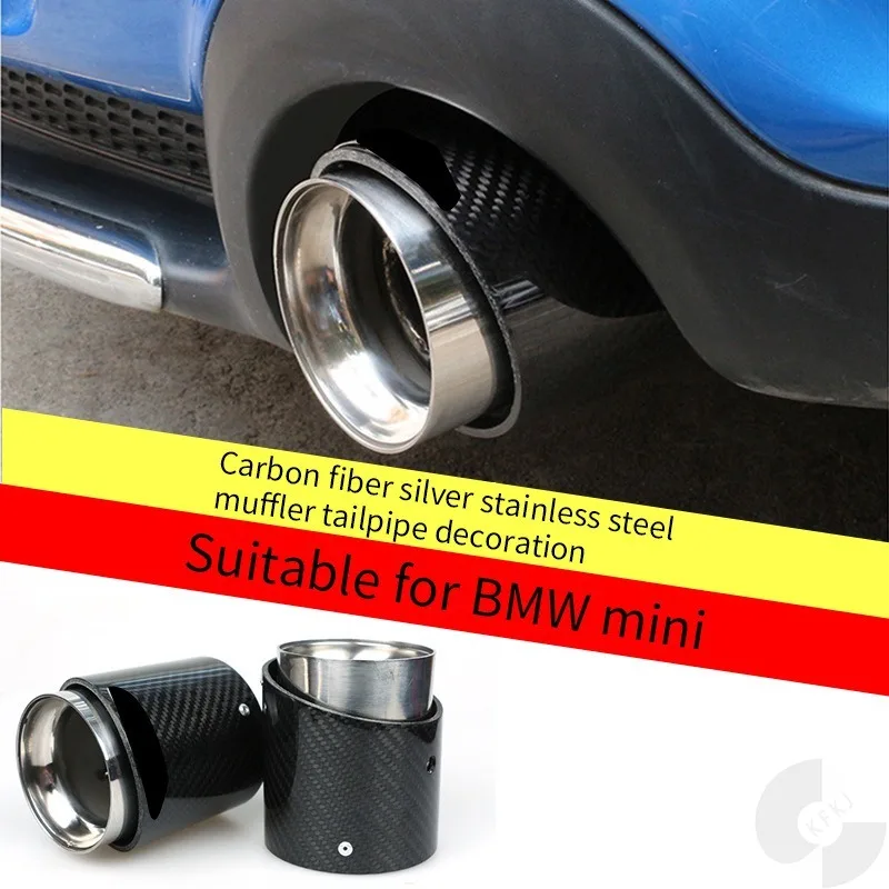 Высококачественный 4-цветный глянцевый карбоновый наконечник глушителя Tiy для BMW Mini Cooper S R55 R56 R57 R58 R59 R60 R61 F54 F56 F57 F6