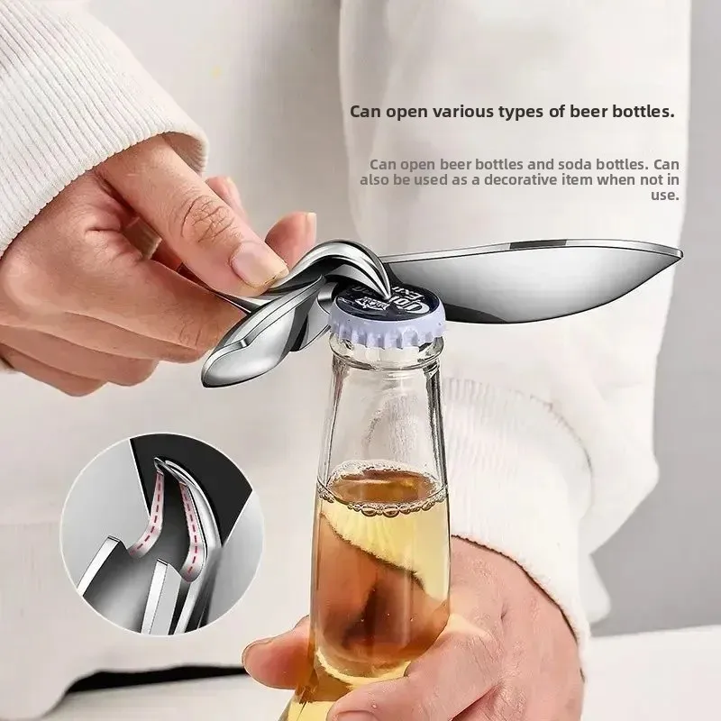 فتاحة زجاجات على شكل نسر طائر متوازن بالجاذبية، ديكور راقي لغرفة المعيشة وطاولة الطعام، أداة فتح زجاجات البيرة