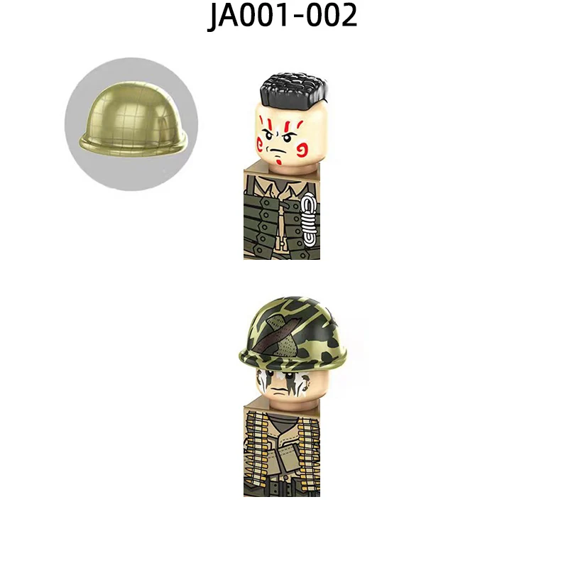 The World War Soldier Model Blocks MOC Bricks Set Gifts Toys For Children JA001-JA002