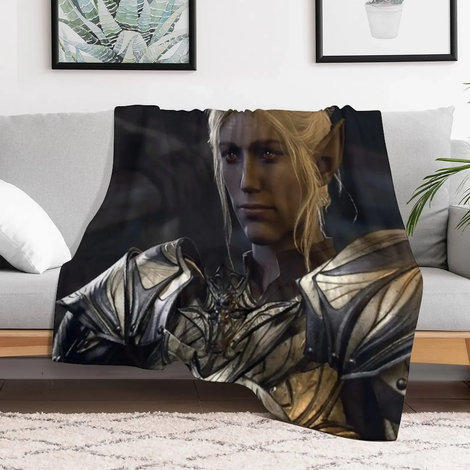 Minthara the Drow Elf Oathbreaker Paladin Adventurer first meeting Throw Blanket Summer Beddings Giant Sofa Beautifuls Blankets