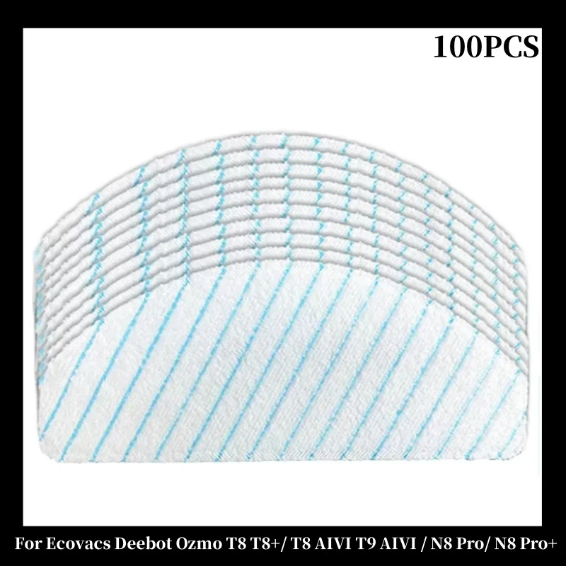 100 упаковок одноразовых подушечек для швабры Ecovacs Deebot Ozmo T8 T8+/T8 AIVI T9 AIVI/N8 Pro/N8 Pro+, аксессуары для роботов-пылесосов 100 упаковок одноразовых подушечек для швабры Ecovacs Deebot Ozmo T8 T8+/T8 AIVI T9 AIVI/N8 Pro/N8 Pro+, аксессуары для роботов-пылесосов
