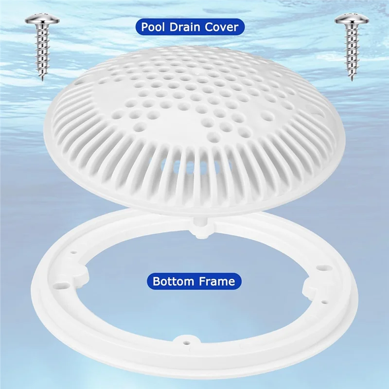 

A84E-Ground Pool Drain Cover And Frame Kit Pool Main Drain For Hayward Pool Parts & Accessories