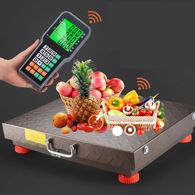 

Wireless Electronic Scale Commercial Platform Scale 300kg 600kg Separate Precision Weighing Electronic Weighing Scale