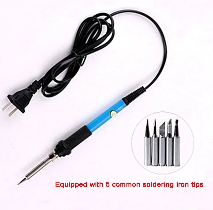 

220V 110V 60WNew Adjustable Temperature Electric Soldering Iron Welding Solder Rework Station Heat Pencil 5pcs Tips Repair Tool