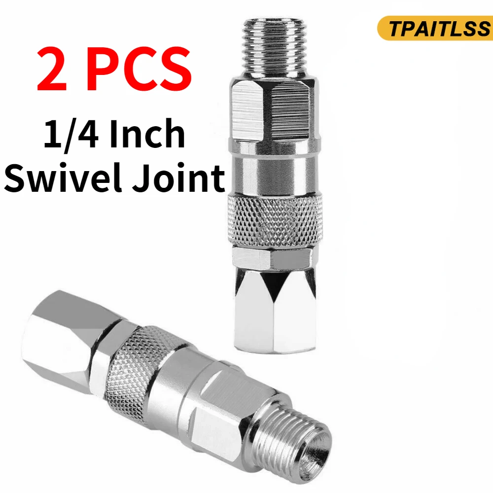 

2Pcs 1/4 Inch Swivel Joint Adapter High Pressure Washer Connector Hose Fitting for Airless Paint Sprayer Gun Hose