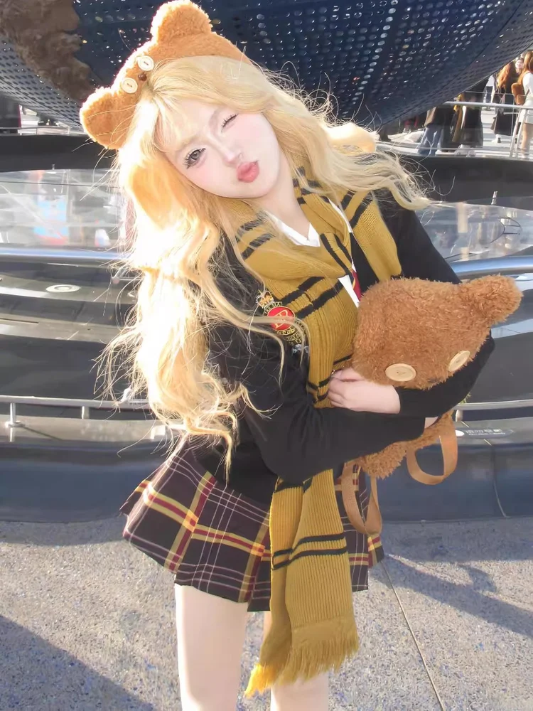 

Themed orm Set Women's Autumn Winter loween Cosplay Costume Briti College Sle JK orm Polyester Material