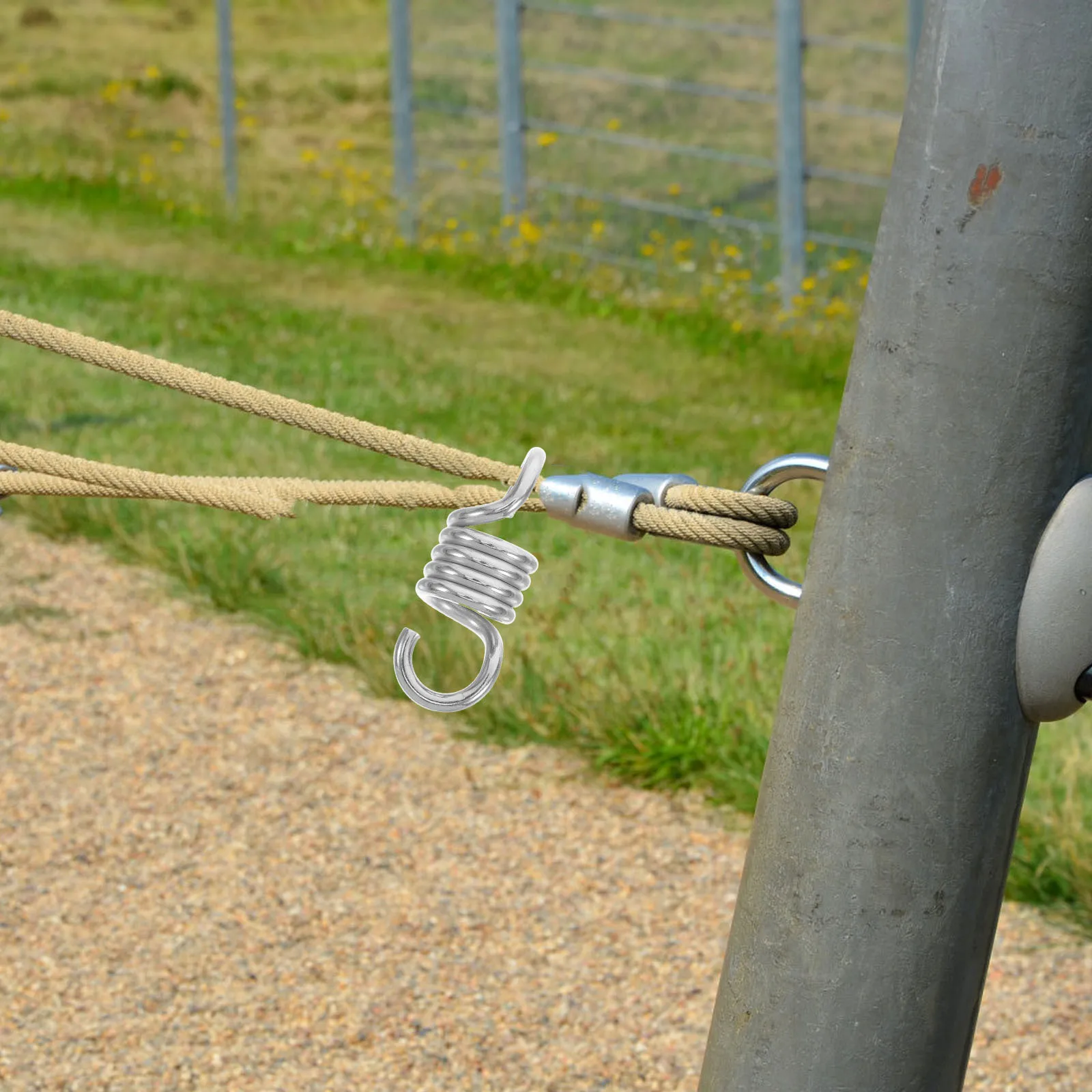 

2Pcs Stainless Steel Hammock Chair Spring Set Heavy Duty Hanging Springs for Outdoor Swings Easy Installation Durable