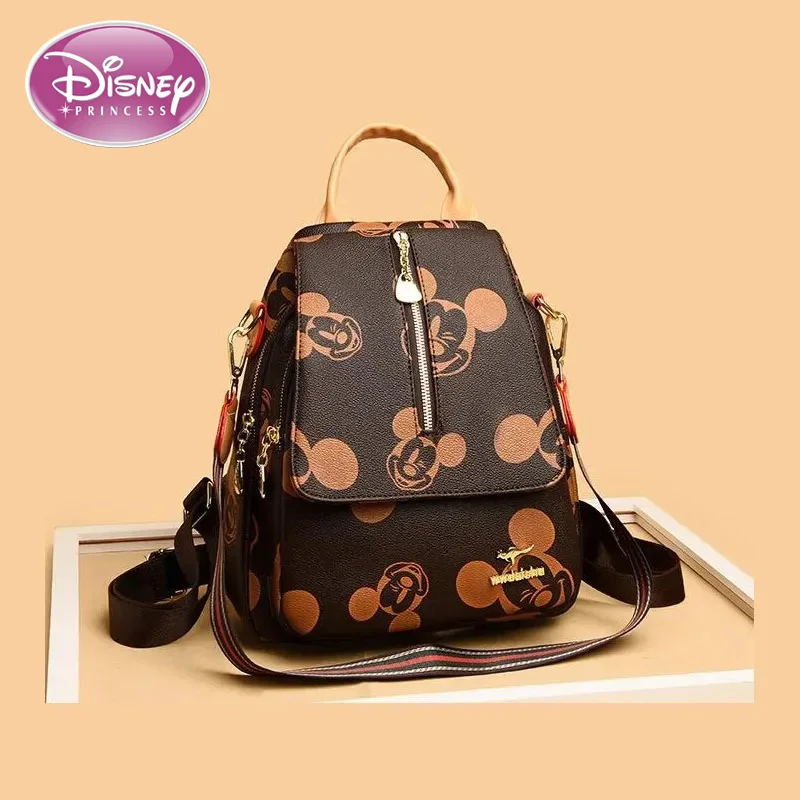 Disney 2024 New Fashion Mickey Ladies Backpack High Quality Large Capacity Multifunctional High-end Storage Ladies Backpack