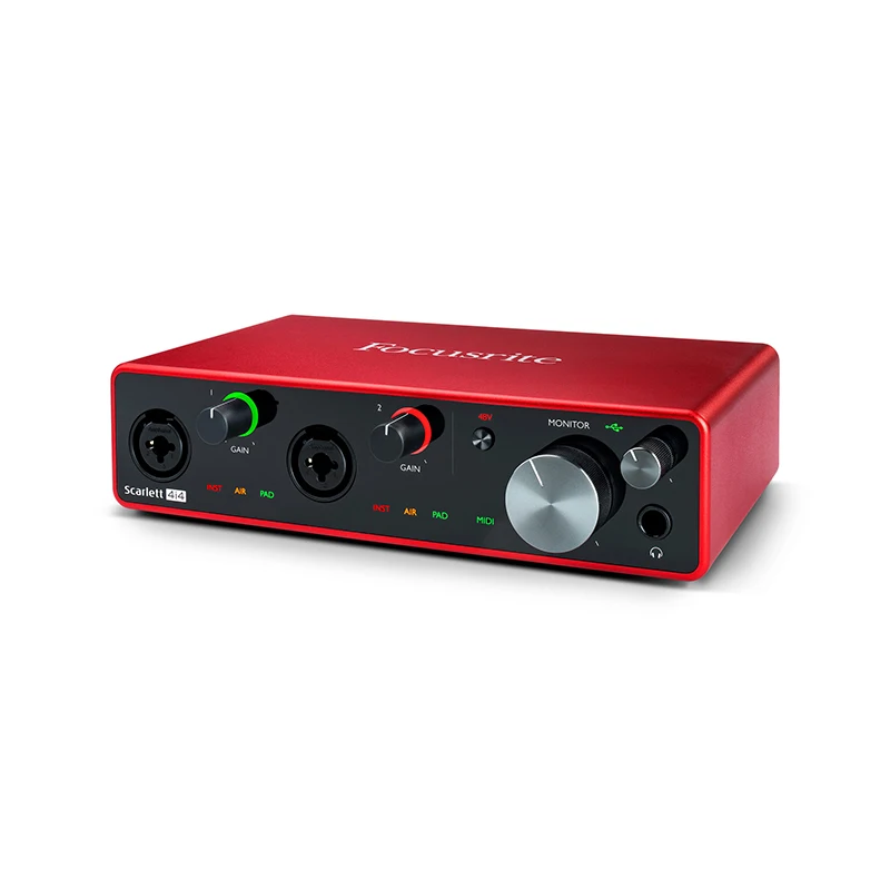 Focusrite Scarlett 4i4 3rd Gen USB Audio Interface for Recording Songwriting Streaming High-Fidelity Studio Quality Recording