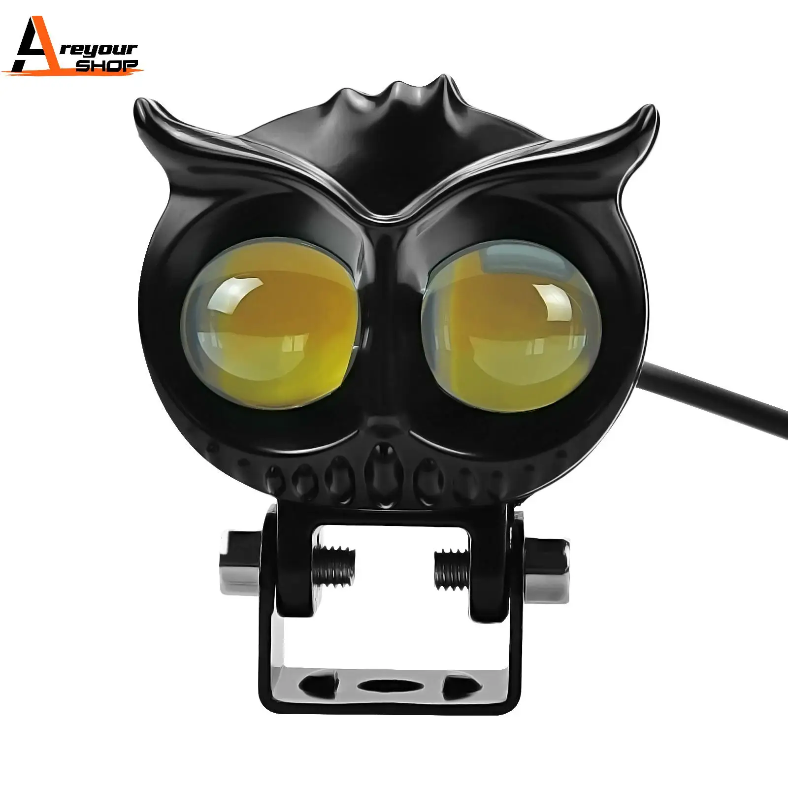 Areyourshop 12V-85V Led Worklight Front Headlight Scooter Spotlight Fog Light Owl For Motor