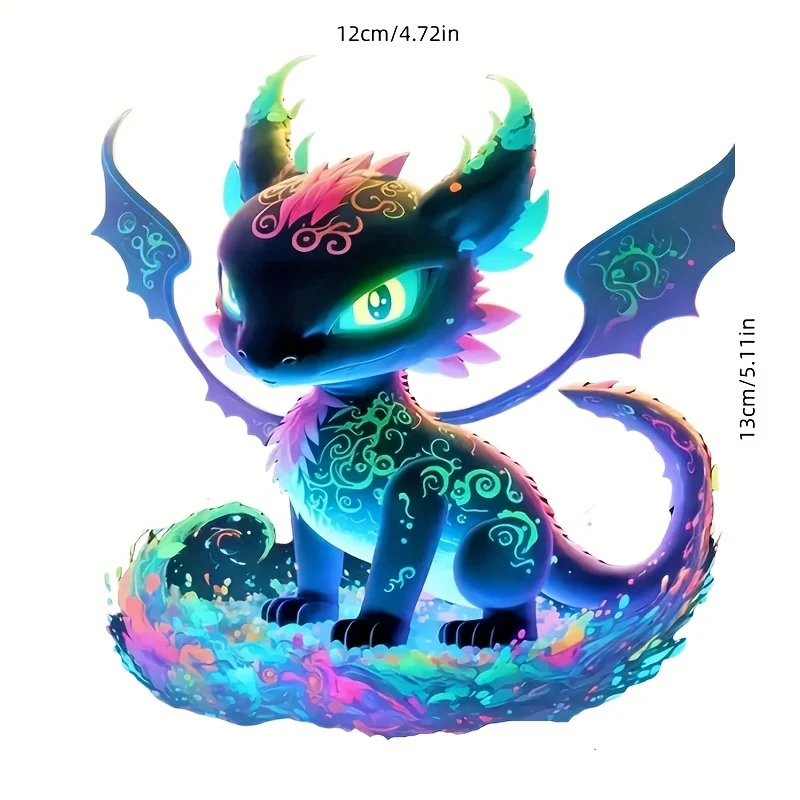 

Colorful Dragon Cartoon Sticker, Creative Vinyl Decal for Phone Laptop Car Bike Cosmetic Case Decor
