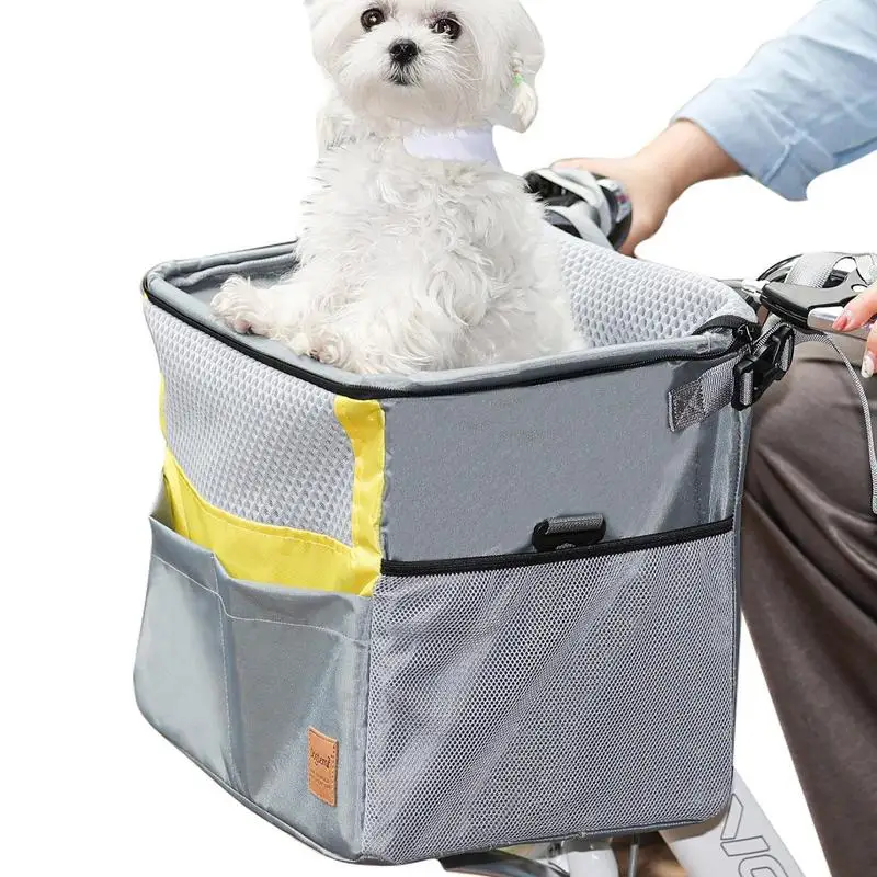 

Bicycle Pet Carrier Waterproof Zippered Pet Carrier Multipurpose Pet Basket With Multi-Pocket Wear-Resistant Dog Carrier For Car