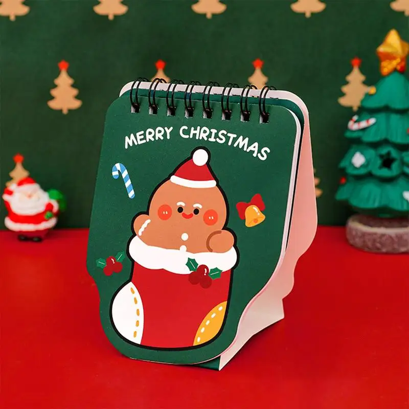 Merry Christmas Calendar Portable Monthly Schedule Planner DIY Christmas Advent Calendar Standing Multifunction Table Calender