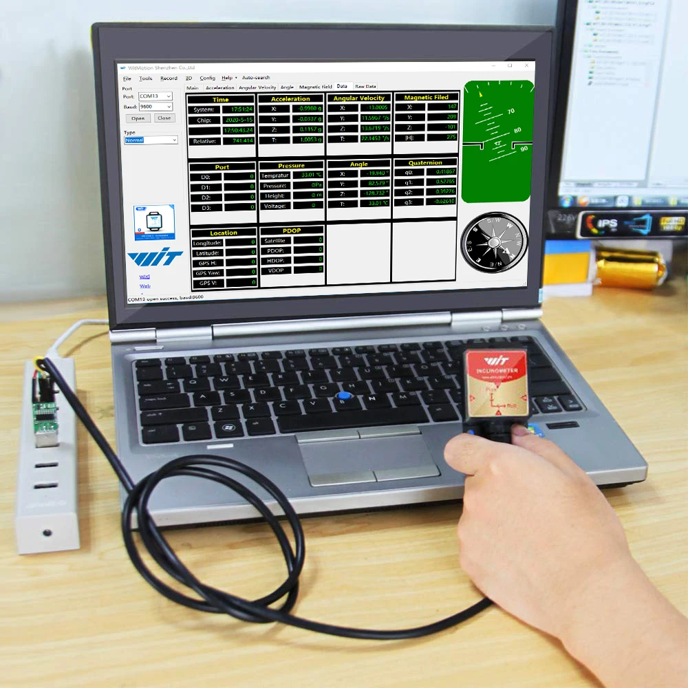 WitMotion HWT905 High Accuracy 0.05 ° Military-Grade Sensor Inclinometer 9 Axis AHRS Sensor Waterproof IP67 & Anti-vibration