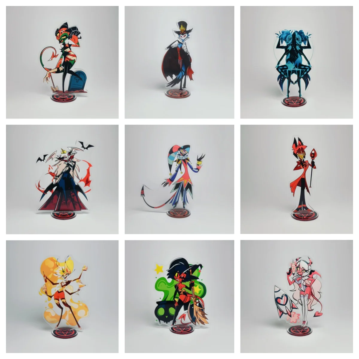 مجسم حامل أكريليك من Hazbin Hotel مقاس 15 سم - ديكور مكتب الرسوم المتحركة، هدية قابلة للجمع للجماهير