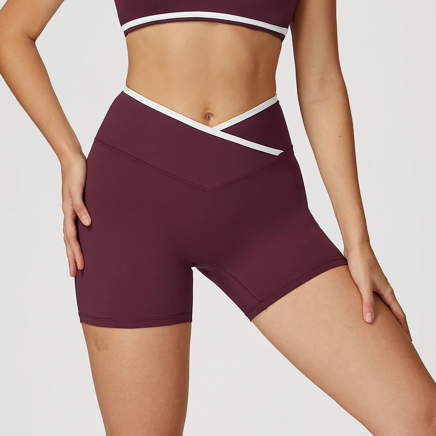 QuickDry Yoga Shorts High Waist Fitness Gym Workout Summer Running Trousers Women's Cleanfit High Waist Polyester Shorts
