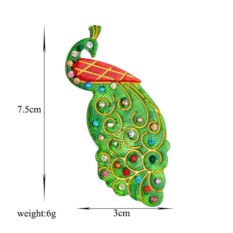 New Cartoon Peacock Crab Bird  Fish Snail Acrylic Brooches For Women Kids Lovely Handmad Crafts Lapel Pins Party Jewelry Gifts