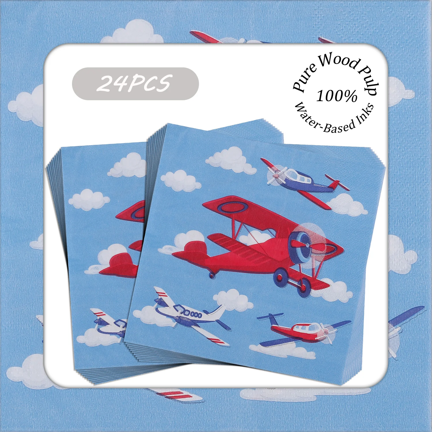 33x33 см, 2-слойные бумажные салфетки с принтом