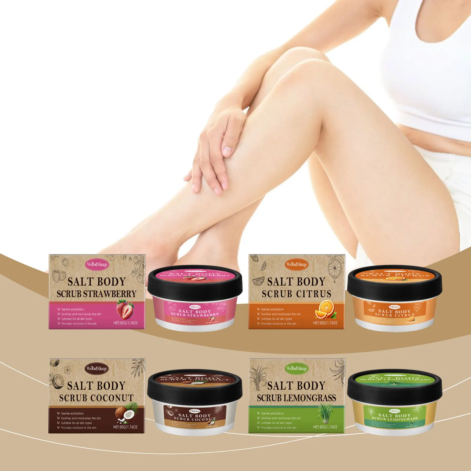 Antioxidant Skin-Elasticity-Enhancing Body Scrub Multiple Scents Gently Exfoliates Improves Rough Skin Firms and Nourishes Skin