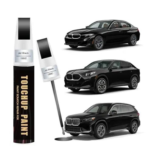 Jet Black(668) Car Paint Touch Up Pen Compatible with BMW,Premium Automotive Scratch Remover for Nicks & Chips Repair