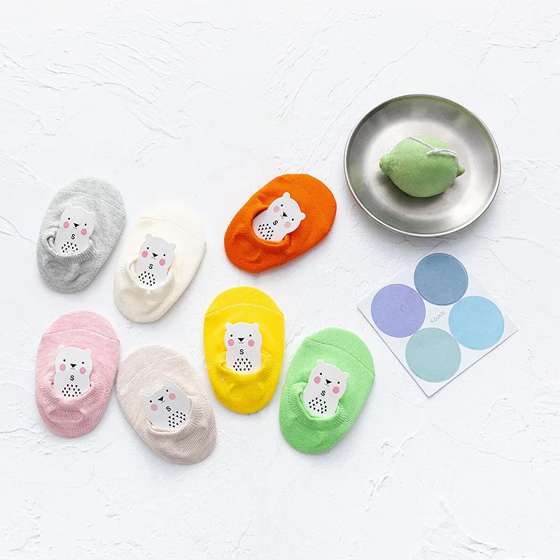 

Носки для новорожденных на весну-лето, тонкие, нескользящие, однотонные, с противоскользящей подошвой, для младенцев и малышей (мальчиков и девочек)