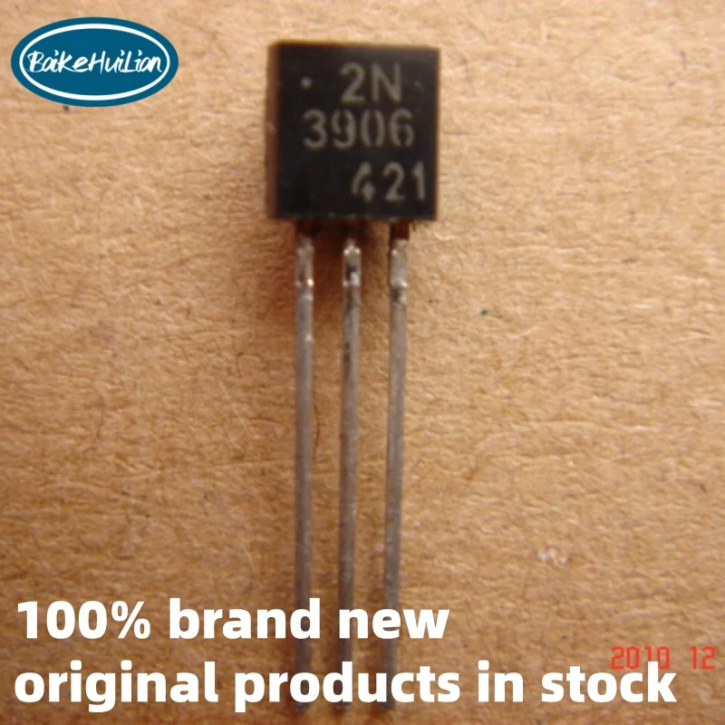 10pcs/lot 2N3906 direct insertion TO-92 NPN/PNP low-power transistor brand new original stock