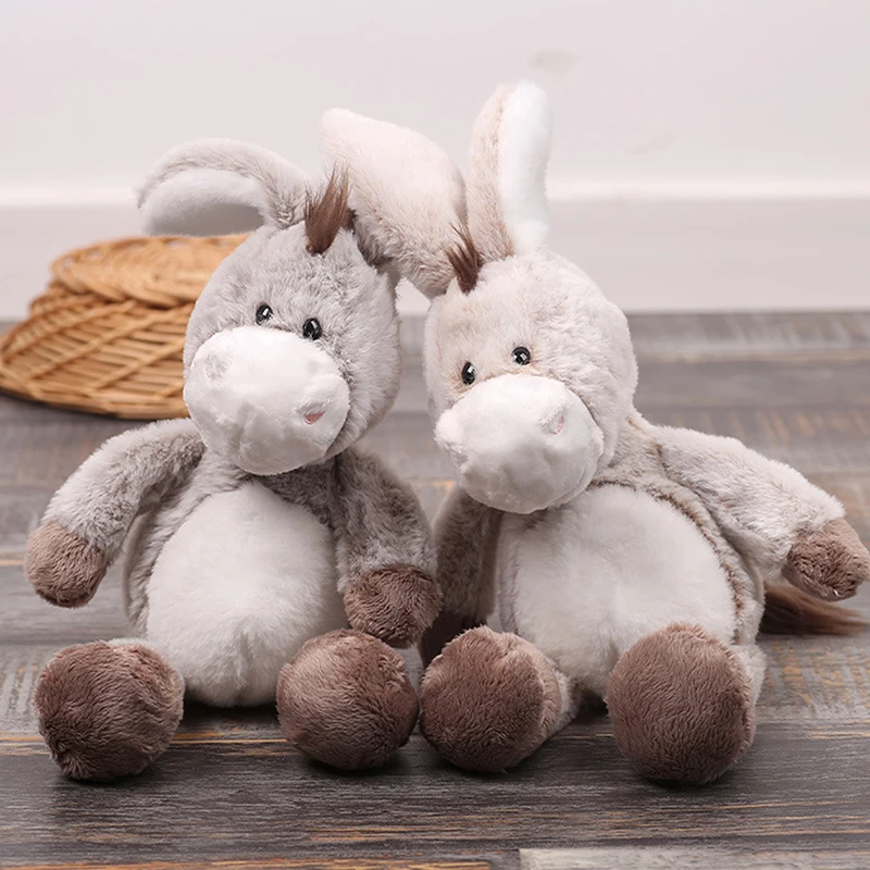 Peça de brinquedo de pelúcia de burro macio e fofo, brinquedo de pelúcia de 25/32 cm para meninos e meninas, ideal para decoração DIY