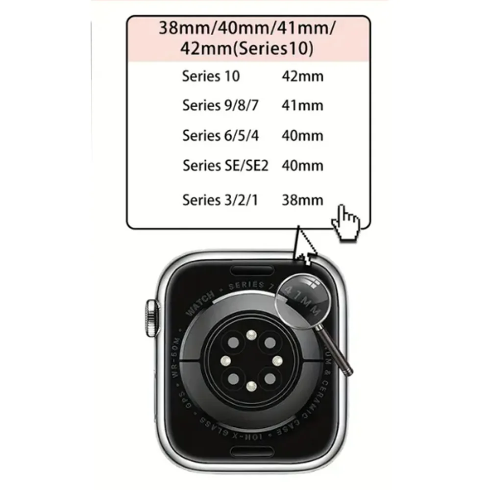 Correa para Apple Watch adecuada para la serie 10 9 8 7 6 5 4 3 2 1 38mm 40mm 41mm 42mm pulsera de resina para accesorios de Apple Watch