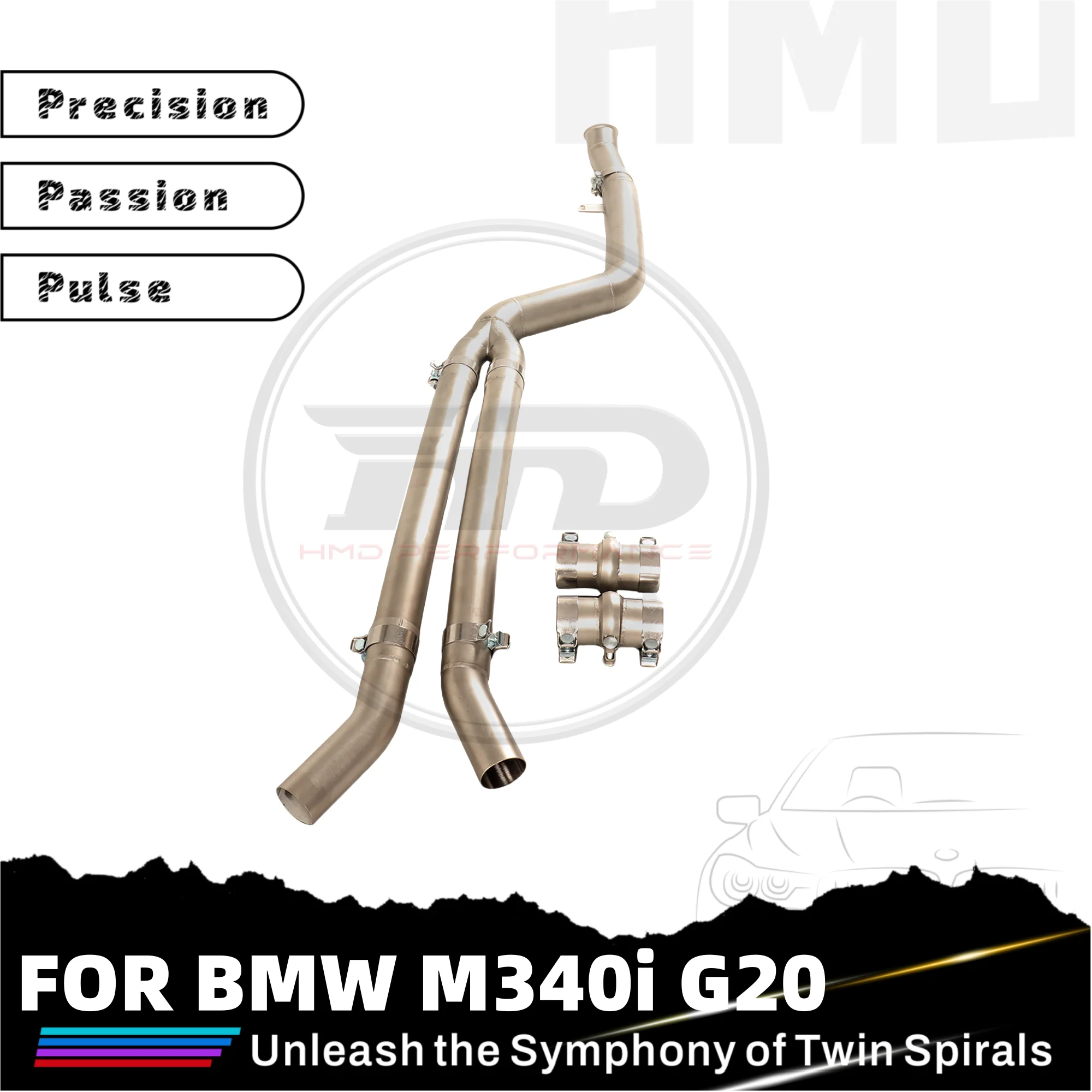 

HMD Middle Pipe Stainless Steel Exhaust Middle Pipe For BMW M340I G20 High Flow Performance