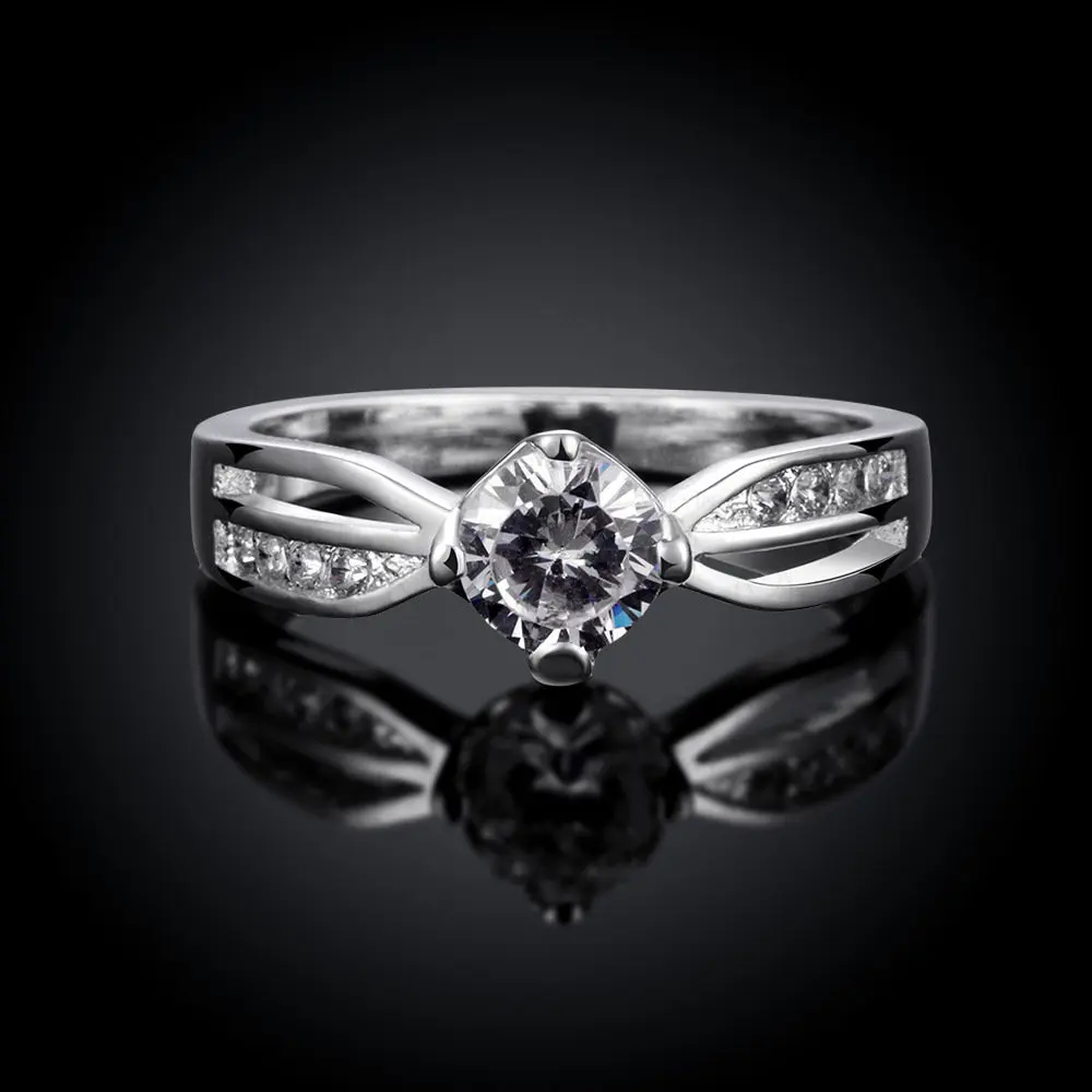 خاتم زركون فاخر لامع للنساء ، فضة إسترليني ، مجوهرات ساحرة ، حفل زفاف فاخر ، صالح ، بيع بالجملة ، موضة جديدة ، 7-10 # #2