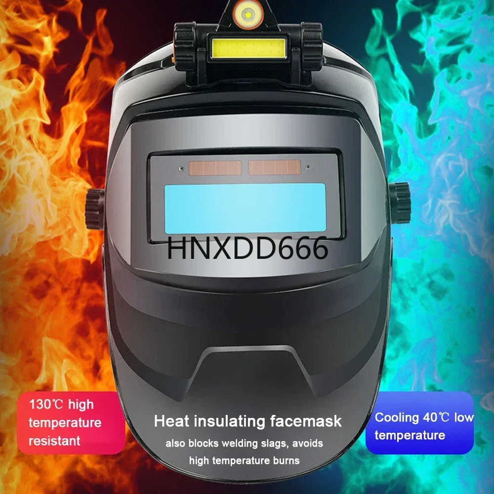 PC Welding Masks Automatic Variable Light Adjustment Large View Auto Darkening Welding Facemask for Arc Welding Grinding Cutting