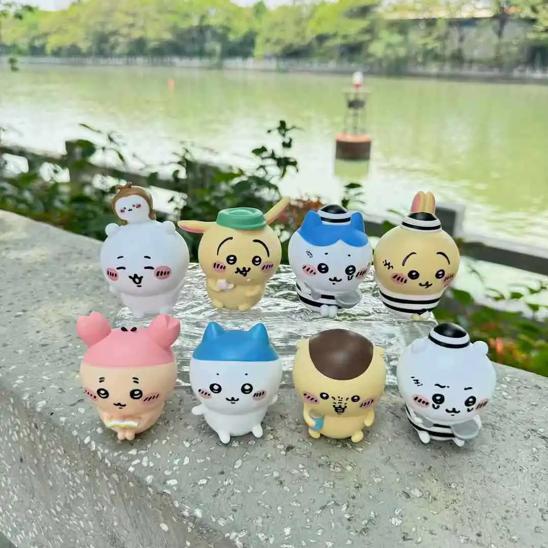 Japanese Anime Chiikawa Mini Figurine Capsule Toy Blind Box Cute Prisoner Hachiware Usagi Kurimanju Action Figure Desk Decor - view 4