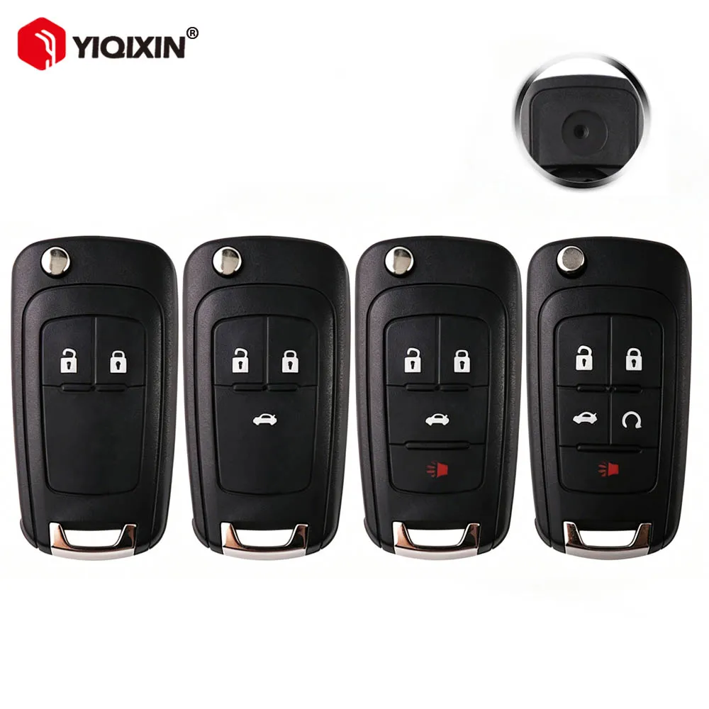 YIQIXIN Remote Car Key Case For Opel Vauxhall For Chevrolet Cruze Malibu Sonic Impala Equinox Camaro Orlando Uncut Blade No Logo