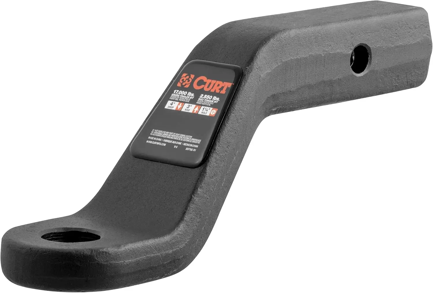 

Forged Trailer Hitch Ball Mount for 2-Inch Receiver, 17,000 lbs Capacity, 1-1/4-Inch Hole, Adjustable Drop and Rise