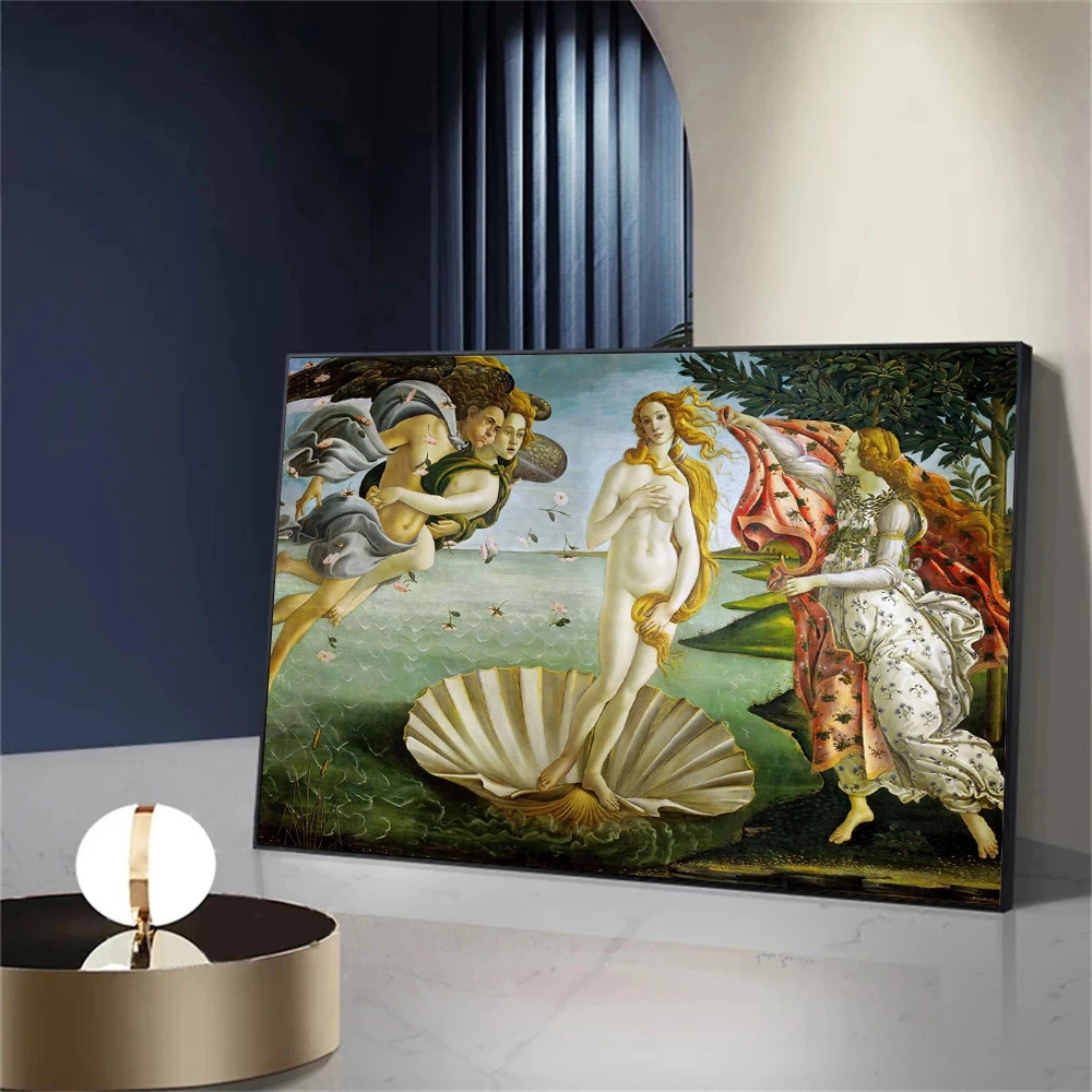 Classic Goddess Oil Painting Retro Group Portrait Poster Famous Art Works Canvas Painting Wall Art Home Decoration Aesthetic