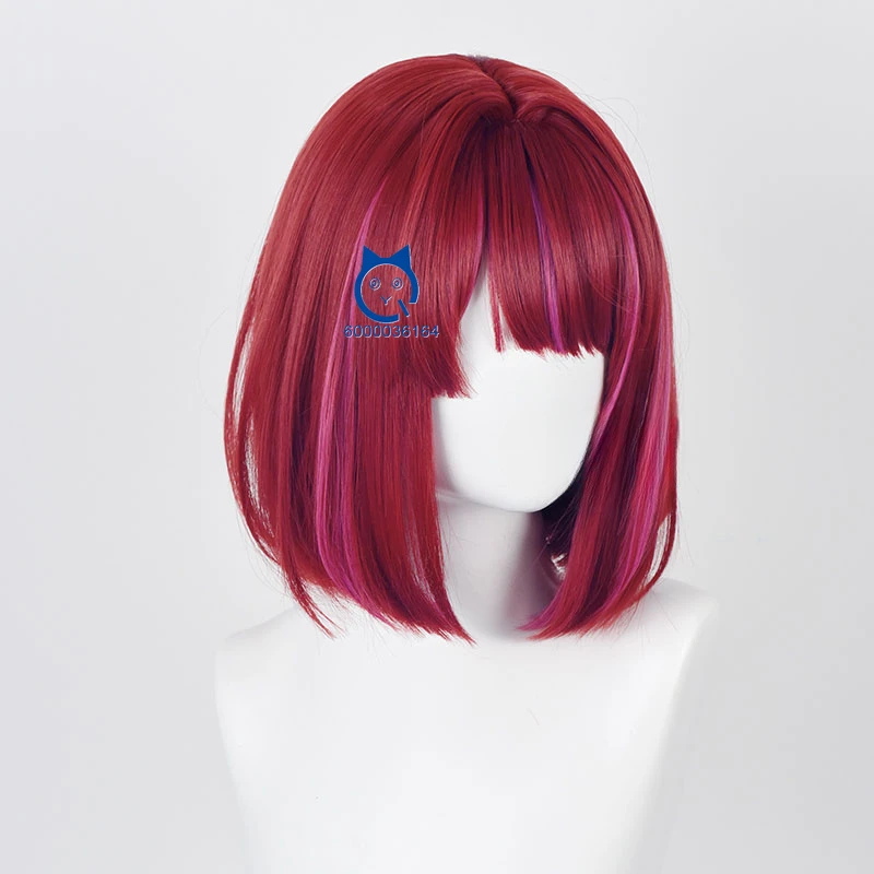 Arima Kana Hot Sale Cosplay Wig OSHI NO KO 36cm Short Bobo Red Mixed Pink Wig Anime Expo Comic Con Heat Resistant Synthetic Wig