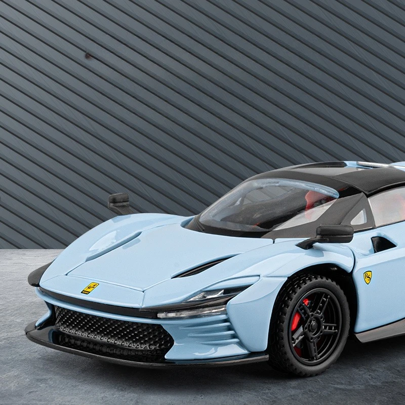 1:32 Daytona SP3 Supercar รถรุ่นเสียงและแสงดึงกลับของเล่นเด็กของสะสมของขวัญวันเกิด