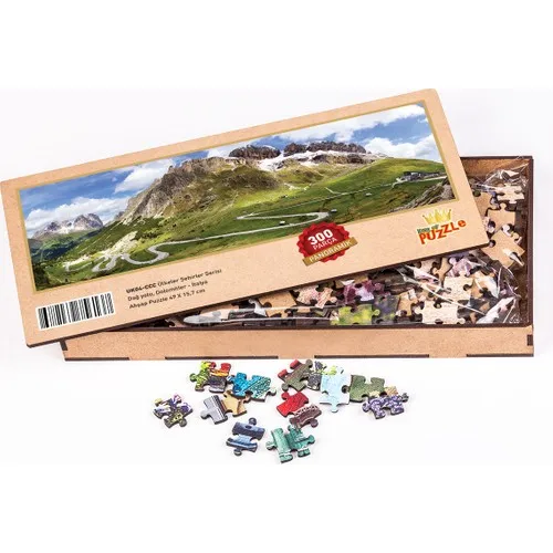 King Of Puzzle Mountain Road Dolomitler - Italy Wood Jigsaw Puzzle 300 Piece