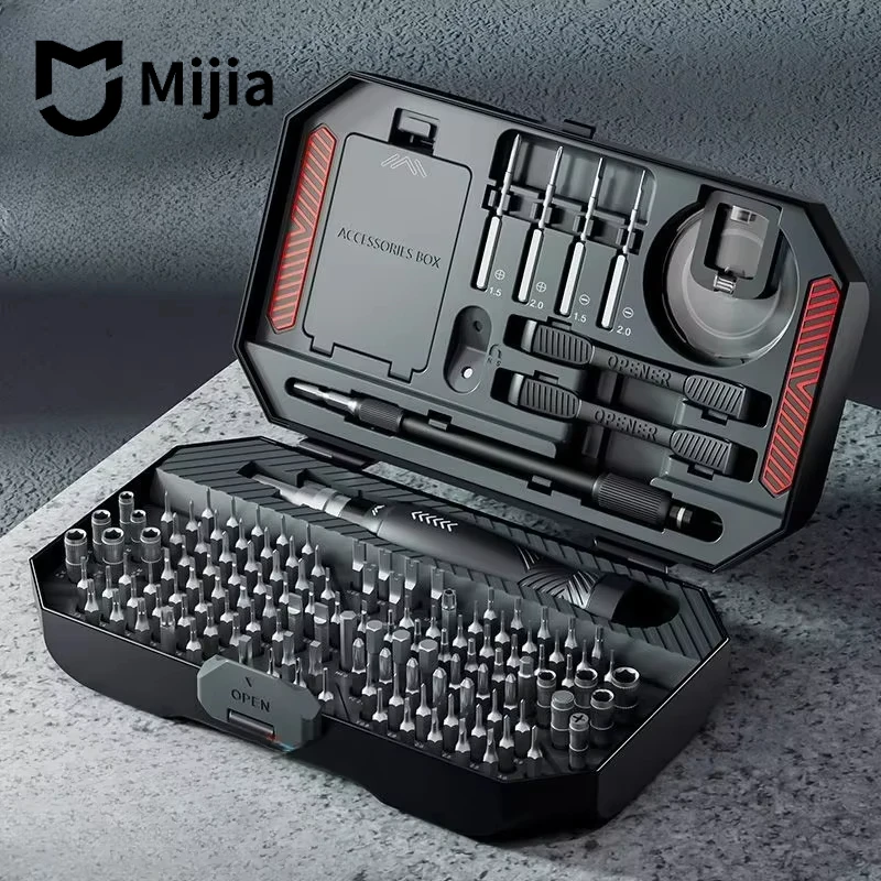 New MIJIA DELIXI 145-in-1 Screwdriver Set Precision Magnetic Screw Driver Bits Wireless Hand Screw Driver Repair Kit Tools