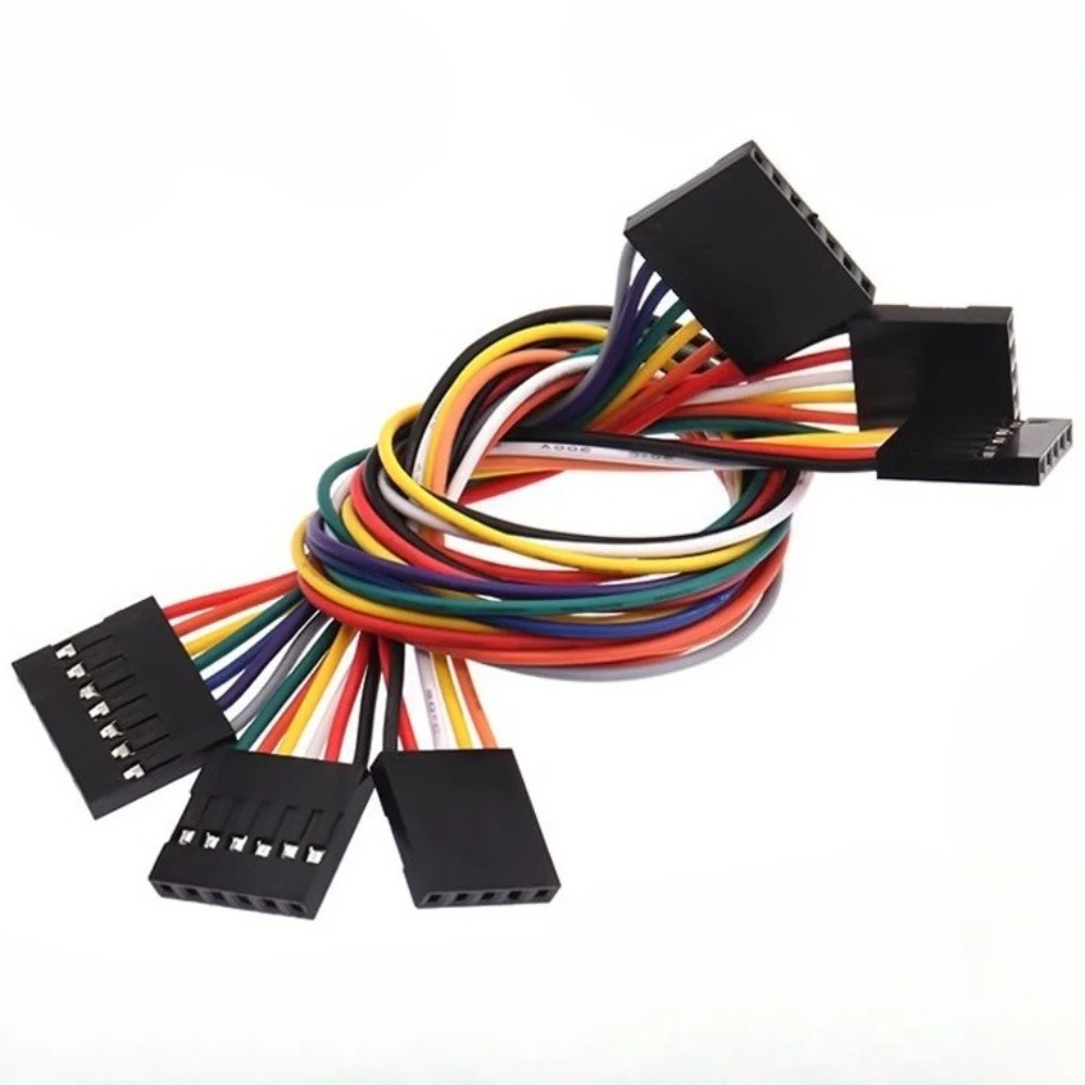 5Pcs 2.54mm Dupont Jumper Wire 20cm 4-10Pin Female To Female Cable for Arduino PCB Prototyping Circuit Connection
