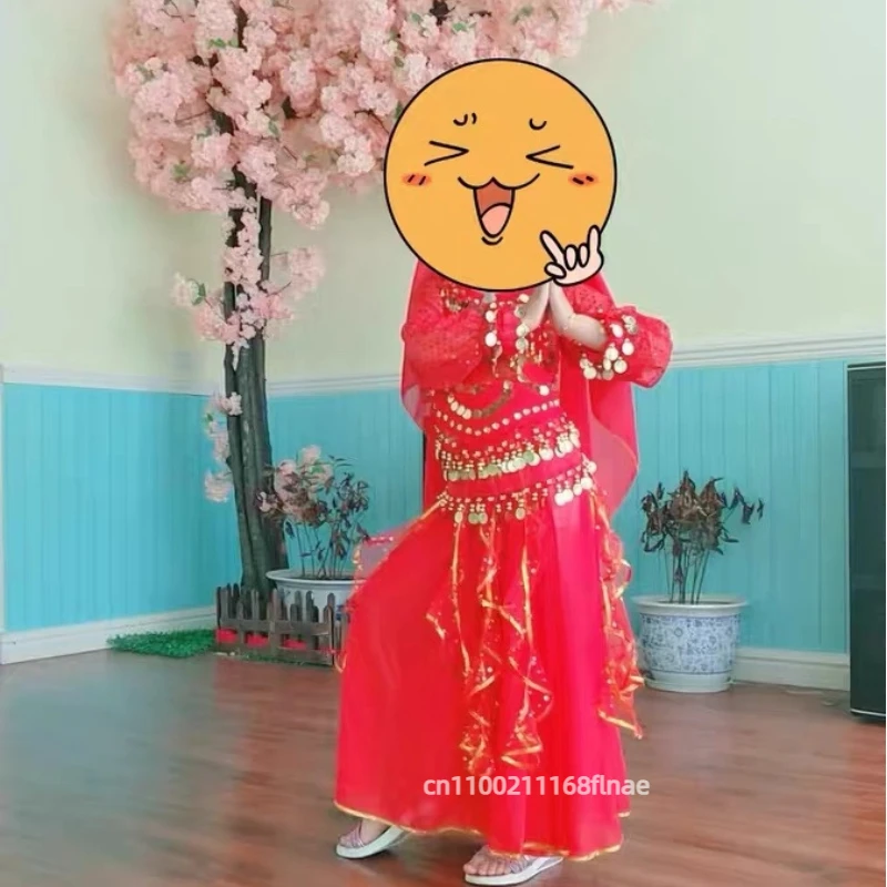 Girl Professional Indian Dance Children's Belly Dance Costume Egyptian Girl Belly Dance Performance Costume Set