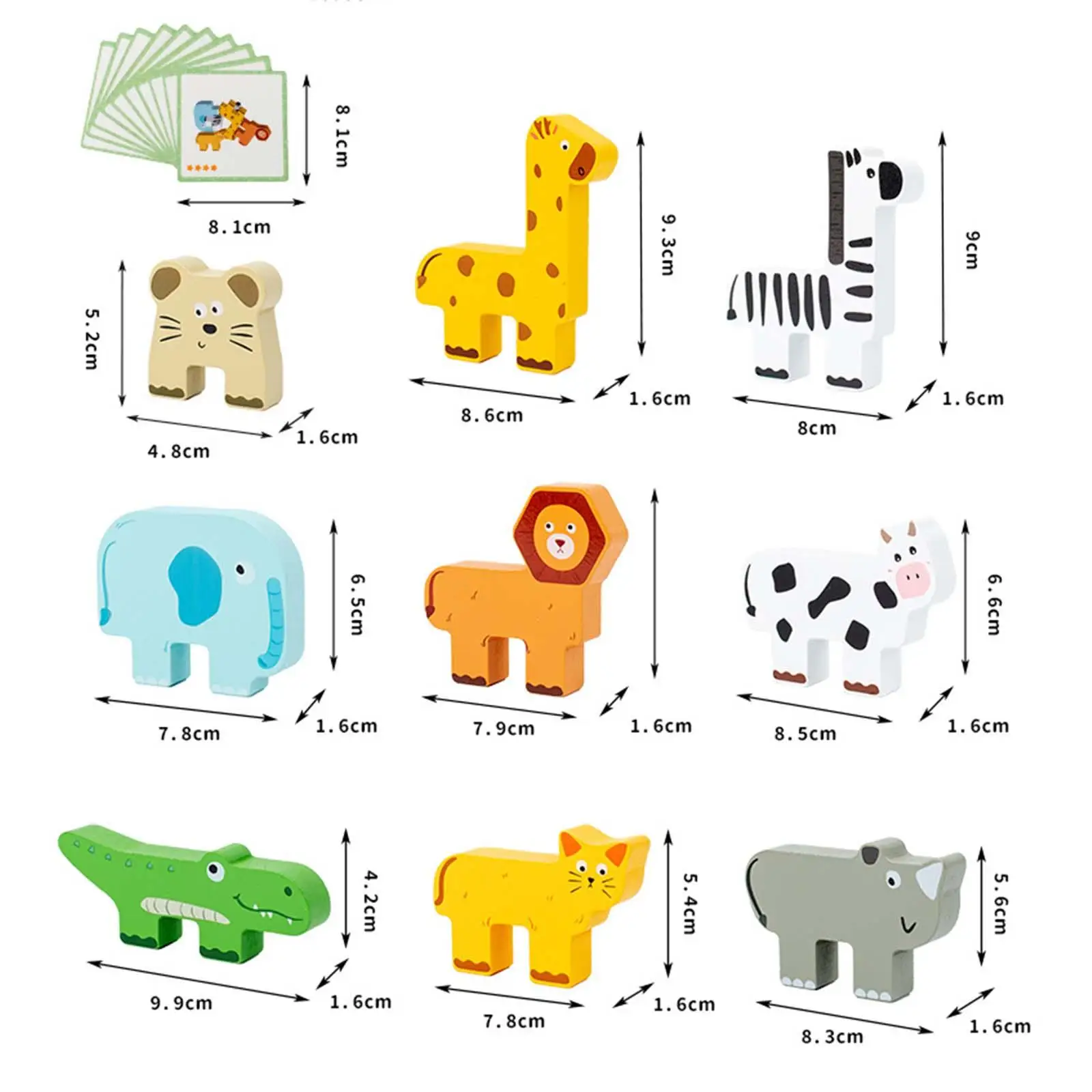 Bloco de equilíbrio de madeira empilhamento brinquedos brinquedo de equilíbrio para crianças de festival de férias