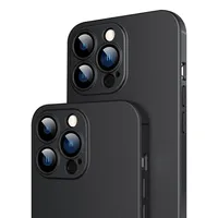 Luxury Ultra Thin Matte Case For iPhone 16 15 14 13 12 Mini 11 Pro XS Max X XR 7 8 Plus Solid Black Silicone Soft Back Cover