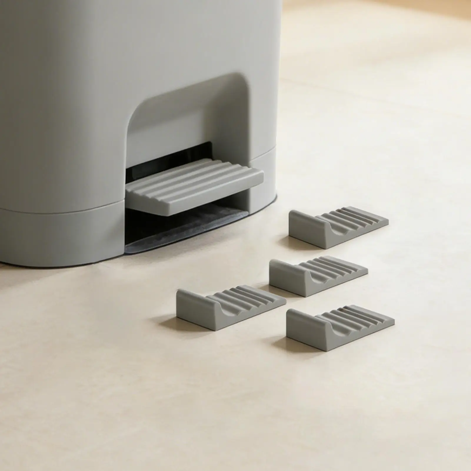 Trash Can Wall Protector Anti-Slip No Drill Pad 4-Piece Round Garbage Bin Wall Spacer for Office Home Bathroom Sink Floor Corner
