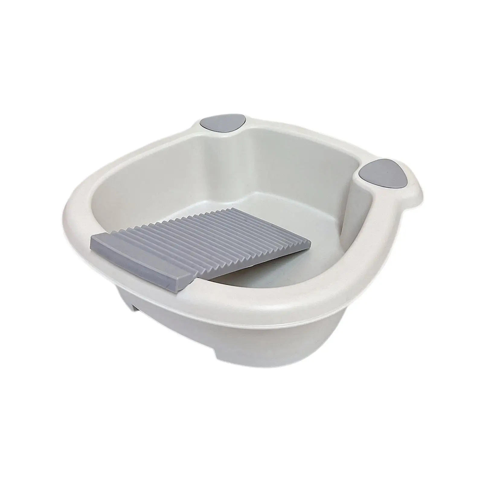 Washboard Basin with Ridged Surface Manual Clothes Washer Laundry Bucket Plastic Hand Wash Basin for Washing Room