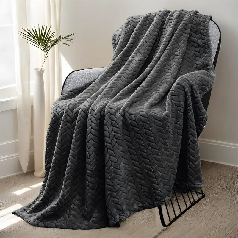 Flannel Throw Blanket Sofa Blanket Throw Blanket Soft Bed Throw Wheat Ear Decorative Flannel Blanket For Couch Sofa Bed Home