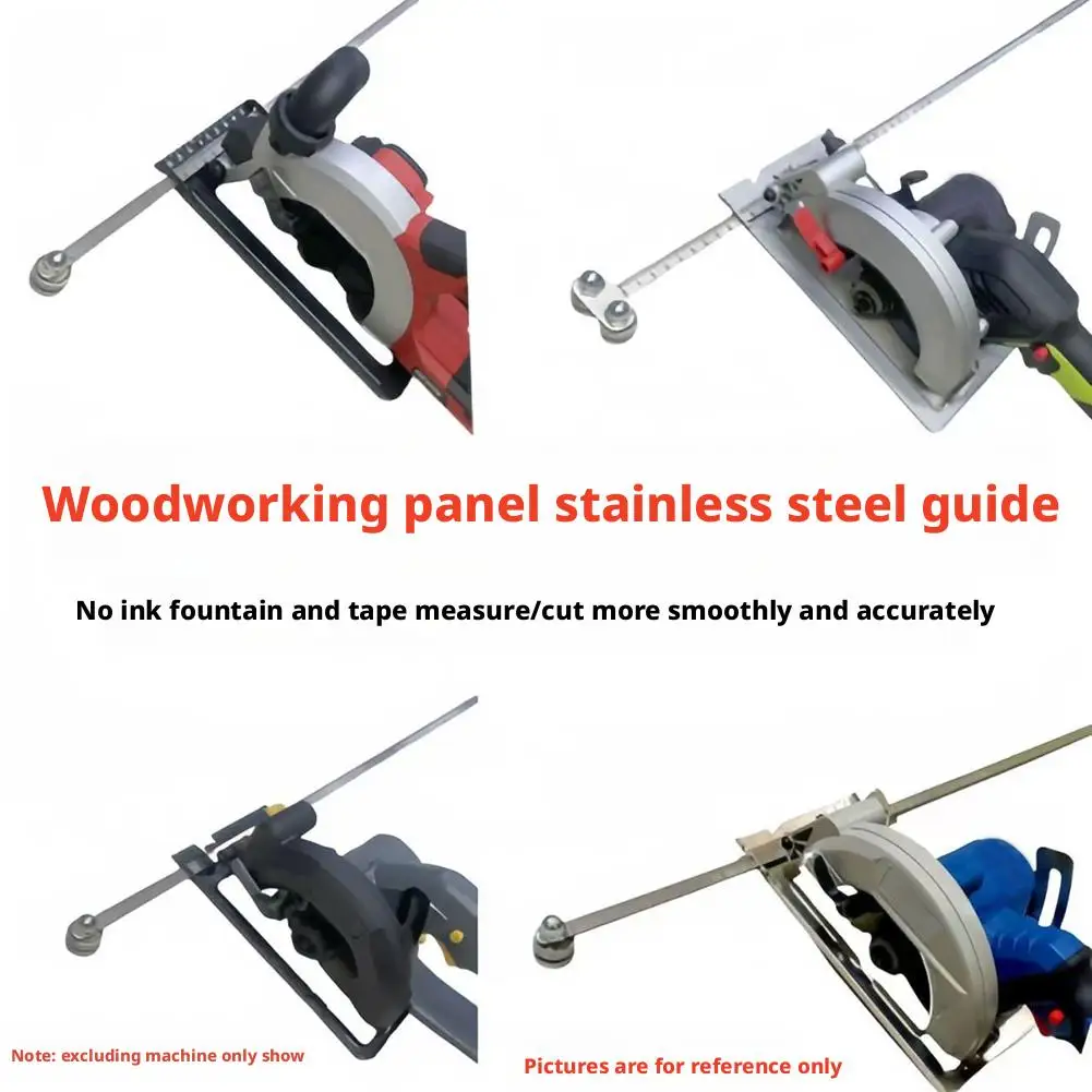 Upgrade Single/Double/Inline Bearing Circular Saw Guide Ruler Electric Saw Positioning Caliper Multi-Purpose Woodworking Tool