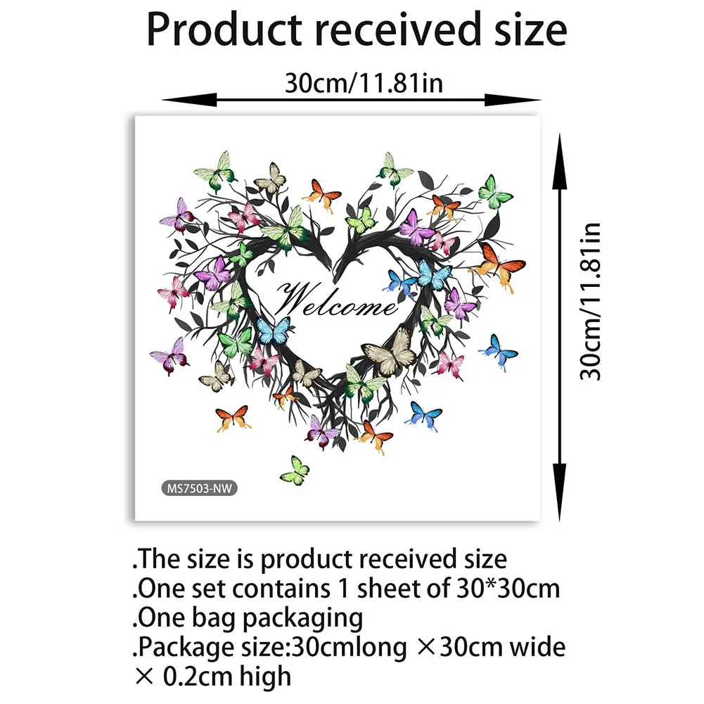 Beautiful Butterfly Garland PVC Wall Sticker  Suitable for Mirrored Plastic Objects  Compact and Easy to Paste