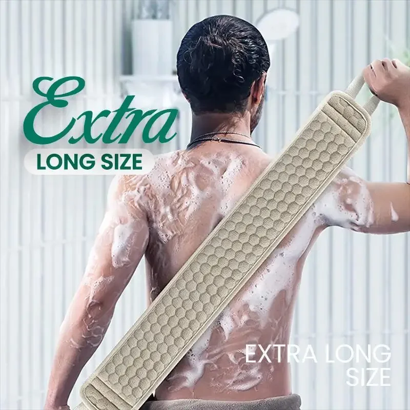 1Set of Shower Exfoliating Back Scrubber Bath Belt Towel Ball Glove Deep Mud Clean Korean Body Washcloth Rear Scrub Pull Strap